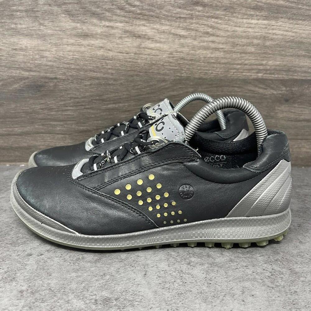 ECCO Biom Hybrid 2 Golf Shoes Womens Size 7 (38) Black Silver